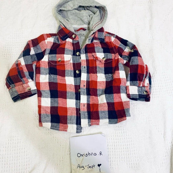 Nevada | heavy hooded plaid button up shirt - Picture 2 of 3